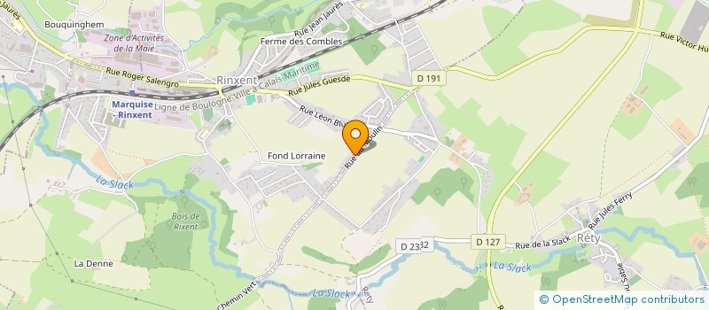 localisation de l'entreprise SCI LA METROPOLE  RINXENT