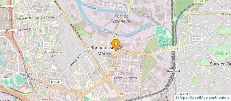 localisation de l'entreprise SCI LA METROPOLITAINE à BONNEUIL-SUR-MARNE