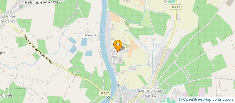 localisation de l'entreprise SCI LA MEULIERE  SAINTE LIVRADE SUR LOT