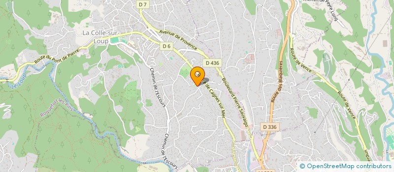 localisation de l'entreprise SCI LA MIMOSEE  LA COLLE-SUR-LOUP