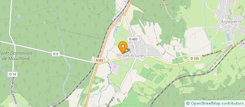 localisation de l'entreprise SCI LA MIRODE  LES ARSURES