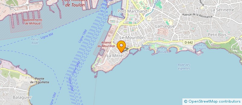 localisation de l'entreprise SCI LA MITRE  TOULON