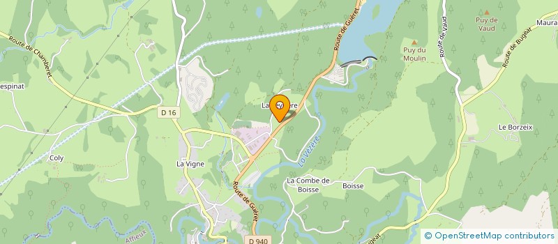 localisation de l'entreprise SCI LA MONARDE  TREIGNAC