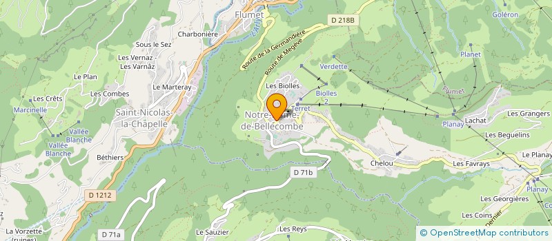 localisation de l'entreprise SCI LA MONTAGNE  NOTRE-DAME-DE-BELLECOMBE