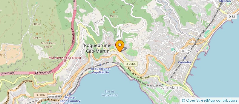 localisation de l'entreprise SCI LA MONTAGNE à ROQUEBRUNE-CAP-MARTIN