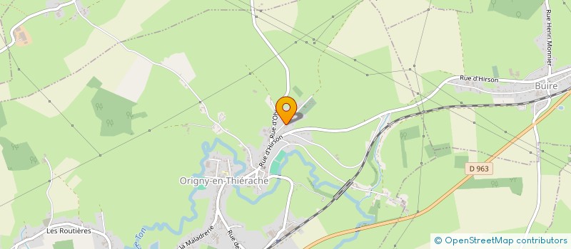 localisation de l'entreprise SCI LA MONTAGNE  ORIGNY-EN-THIERACHE