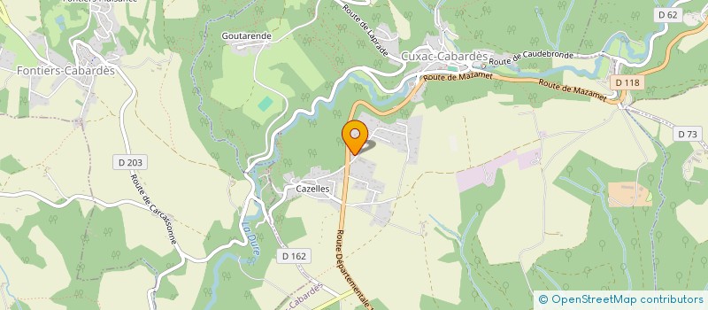 localisation de l'entreprise SCI LA MONTAGNE  CUXAC-CABARDES