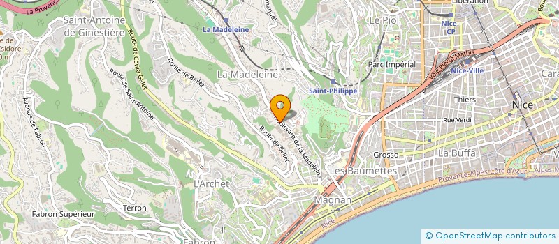 localisation de l'entreprise SCI LA MORGUA à NICE