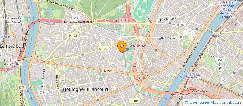 localisation de l'entreprise SCI LA MORICIERE à BOULOGNE-BILLANCOURT