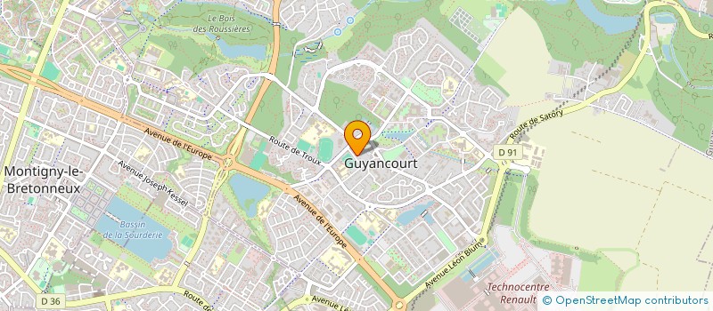 localisation de l'entreprise SCI LA MOUSSOTTE  GUYANCOURT