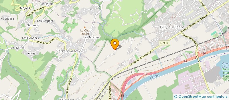 localisation de l'entreprise SCI LA MYRTILLE  GILLY-SUR-ISERE