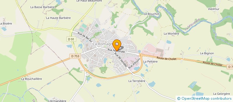 localisation de l'entreprise SCI LA NANTAISE  LA ROMAGNE