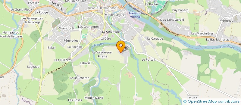 localisation de l'entreprise SCI LA NEPHLE à AIXE-SUR-VIENNE