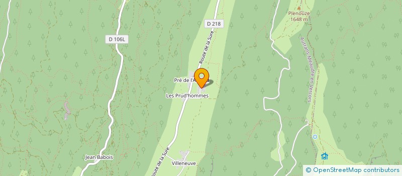 localisation de l'entreprise SCI LA NORMA  AUTRANS-MEAUDRE EN VERCORS