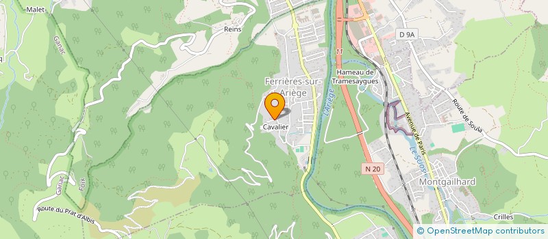 localisation de l'entreprise SCI LA NOUVELLE - GAMBETTA à FERRIERES-SUR-ARIEGE