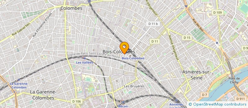 localisation de l'entreprise SCI LA PAISIBLE à BOIS-COLOMBES