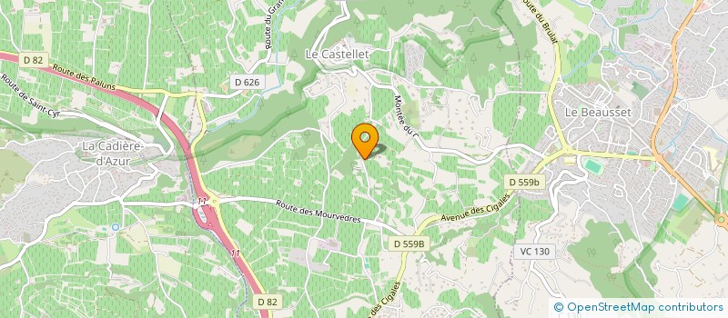 localisation de l'entreprise SCI LA PAIX DU MATIN  LE CASTELLET