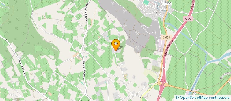 localisation de l'entreprise SCI LA PALISSADE  PEZENAS