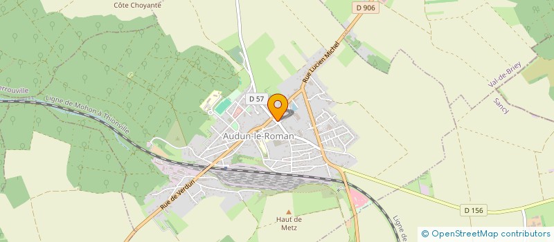 localisation de l'entreprise SCI LA PALMERAIE  AUDUN-LE-ROMAN