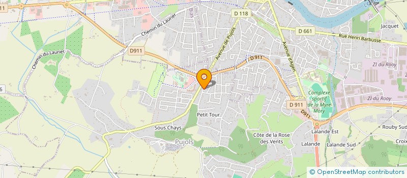 localisation de l'entreprise SCI LA PALOMA  PUJOLS