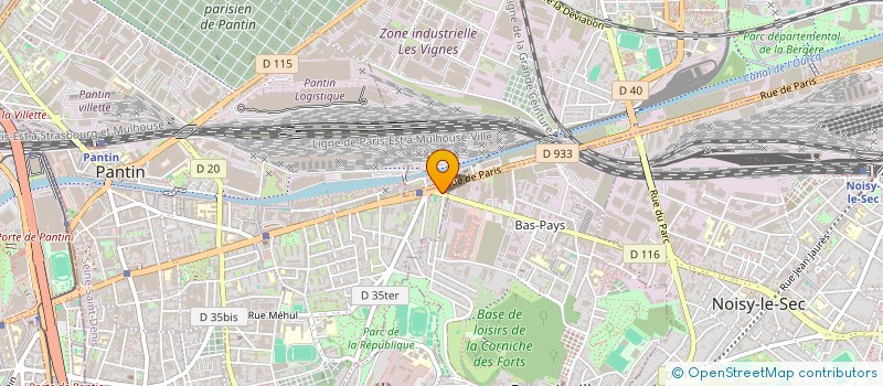 localisation de l'entreprise SCI LA PANTINOISE  PANTIN