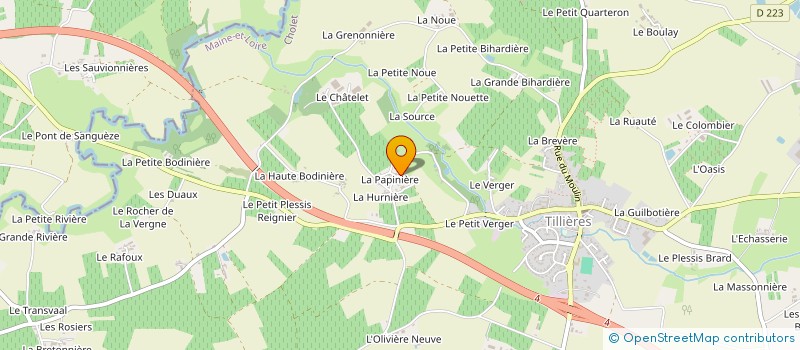 localisation de l'entreprise SCI LA PAPINIERE à SEVREMOINE