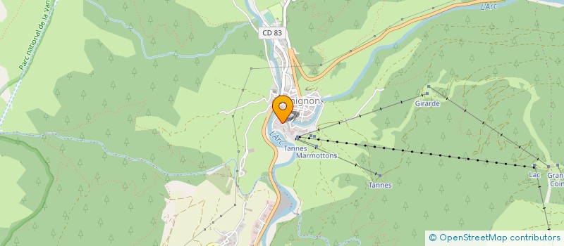 localisation de l'entreprise SCI LA PARRACHEE  VAL-CENIS