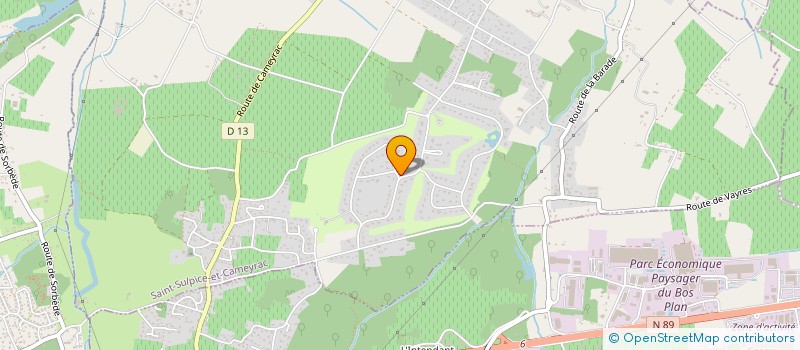 localisation de l'entreprise SCI LA PASSERELLE  SAINT-SULPICE-ET-CAMEYRAC