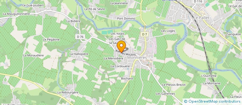 localisation de l'entreprise SCI LA PATTE EN BOIS  MONNIERES