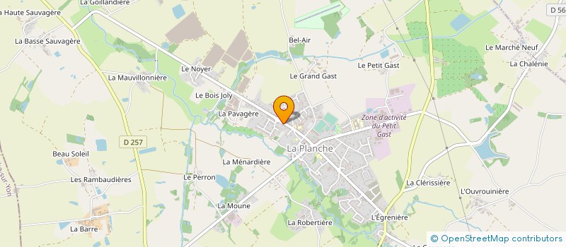 localisation de l'entreprise SCI LA PAVAGERE  LA PLANCHE