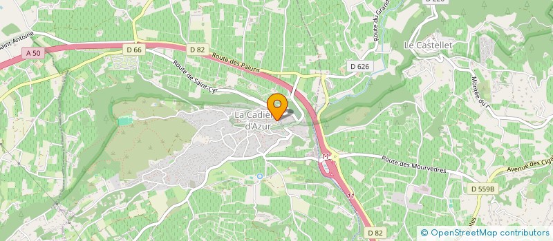 localisation de l'entreprise SCI LA PEGUIERE  LA CADIERE-D'AZUR