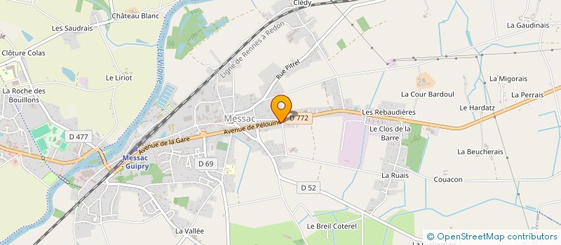 localisation de l'entreprise SCI LA PELOUINE  GUIPRY-MESSAC