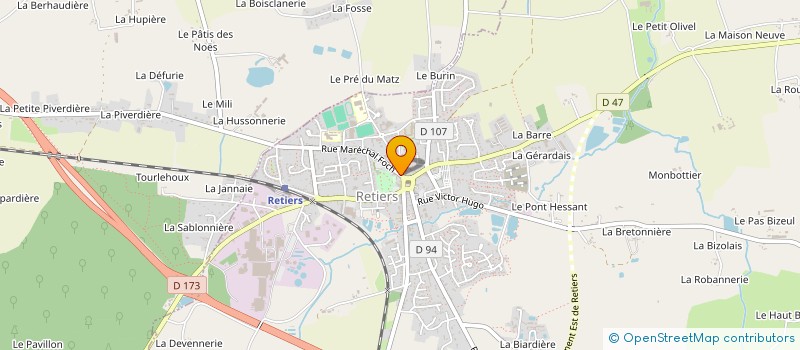 localisation de l'entreprise SCI LA PENSEE  RETIERS