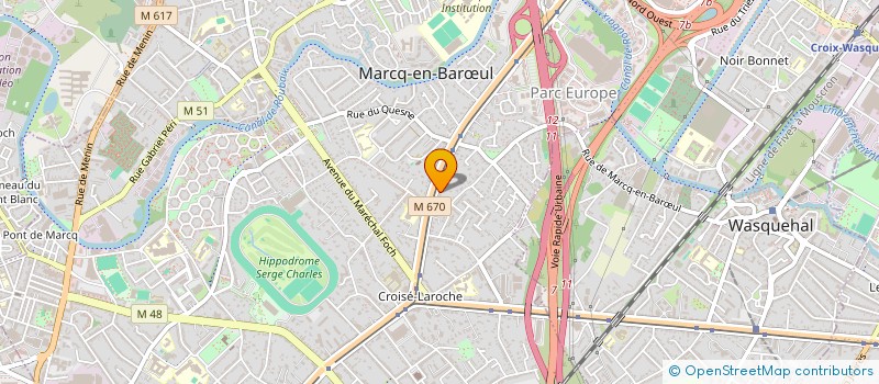 localisation de l'entreprise SCI LA PEPINIERE à MARCQ-EN-BARŒUL