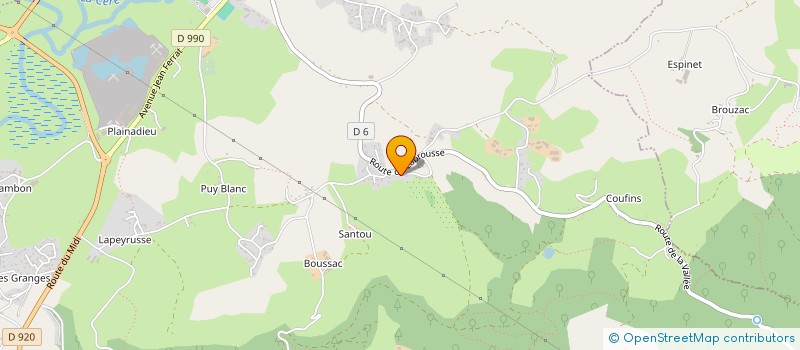 localisation de l'entreprise SCI LA PEPINIERE à ARPAJON-SUR-CERE
