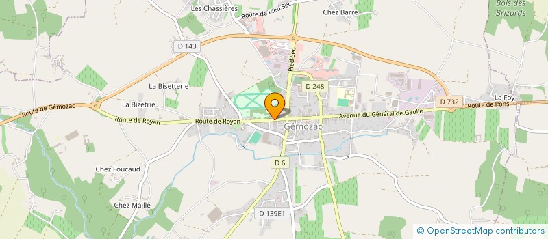 localisation de l'entreprise SCI LA PERAUDRIE  GEMOZAC