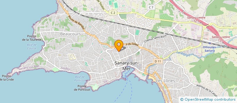 localisation de l'entreprise SCI LA PERGOLA à SANARY-SUR-MER