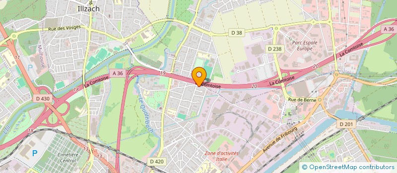 localisation de l'entreprise SCI LA PERLE  ILLZACH