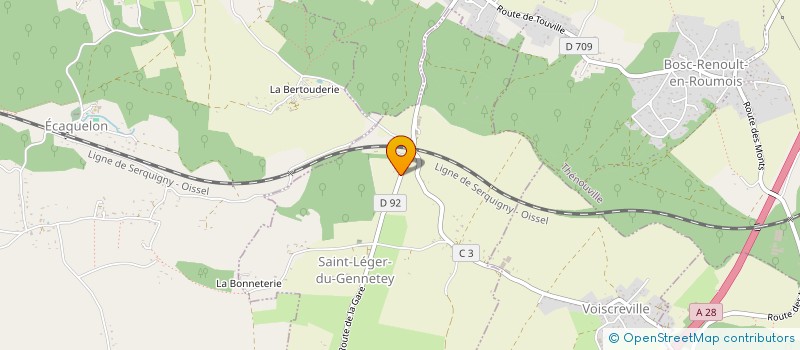 localisation de l'entreprise SCI LA PETITE ETABLE  SAINT-LEGER-DU-GENNETEY