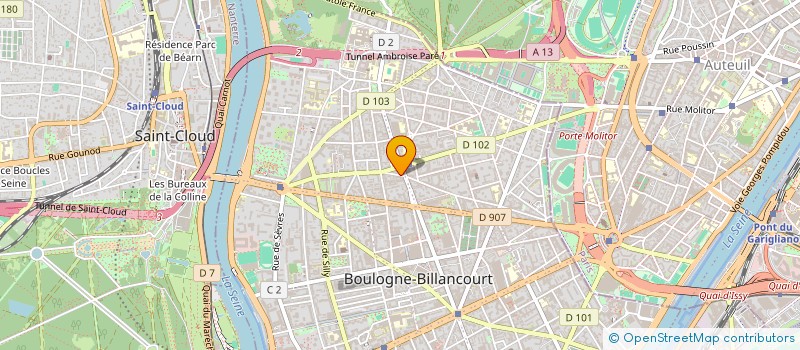 localisation de l'entreprise SCI LA PETITE FEUILLADE à BOULOGNE-BILLANCOURT
