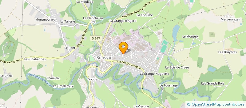localisation de l'entreprise SCI LA PETITE MAISON SANS LA PRAIRIE à BOUSSAC