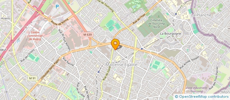 localisation de l'entreprise SCI LA PIAUGERE DE VANDRE  TOURCOING