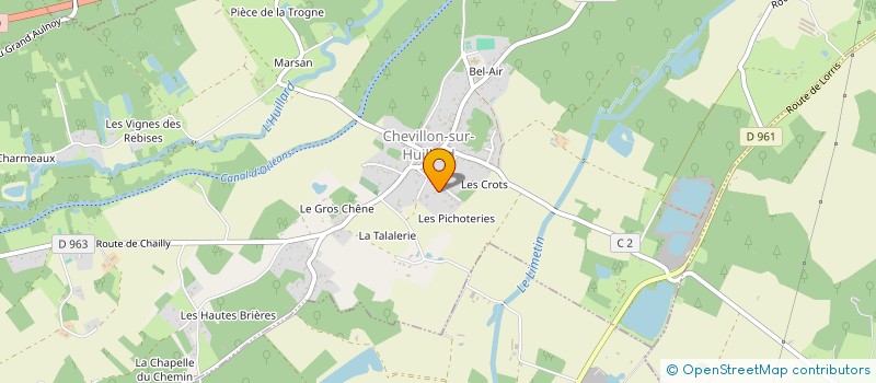 localisation de l'entreprise SCI LA PICHOTERIE à CHEVILLON-SUR-HUILLARD