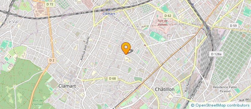 localisation de l'entreprise SCI LA PIERRE BLEUE  CHATILLON