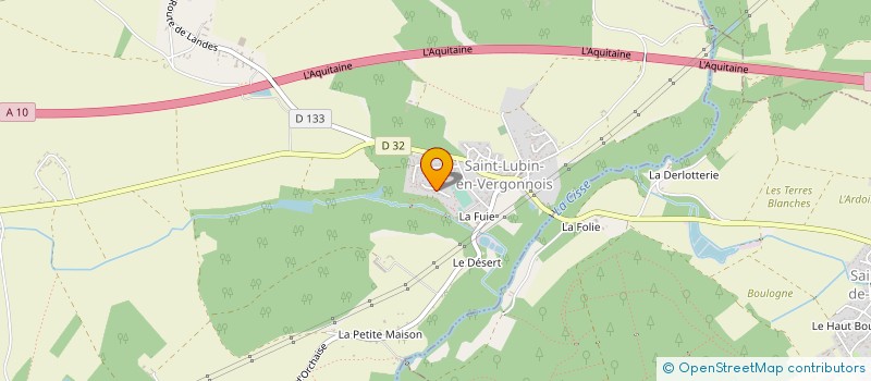 localisation de l'entreprise SCI LA PIERRE LEVEE  SAINT-LUBIN-EN-VERGONNOIS