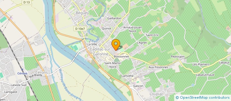 localisation de l'entreprise SCI LA PIGNADA  CADILLAC-SUR-GARONNE