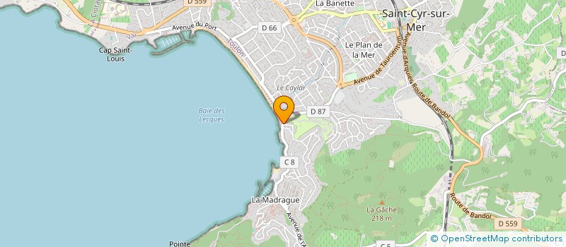 localisation de l'entreprise SCI LA PINEDE à SAINT-CYR-SUR-MER