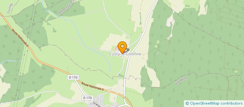 localisation de l'entreprise SCI LA PITURA  CUSSY-LA-COLONNE