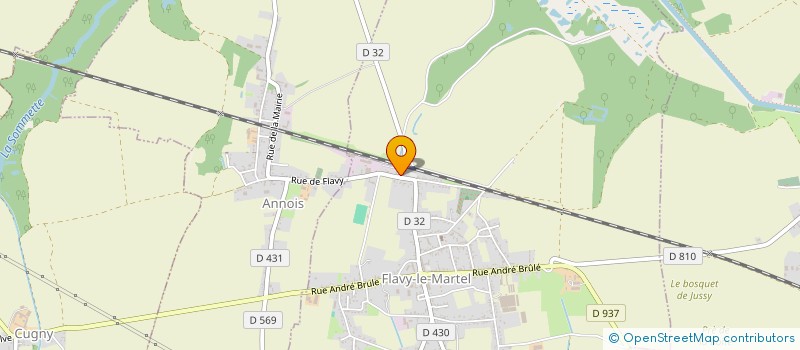 localisation de l'entreprise SCI LA PLACE DES PRES à FLAVY LE MARTEL