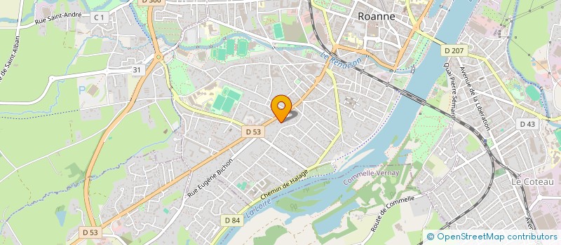 localisation de l'entreprise SCI LA PLAGNE  ROANNE